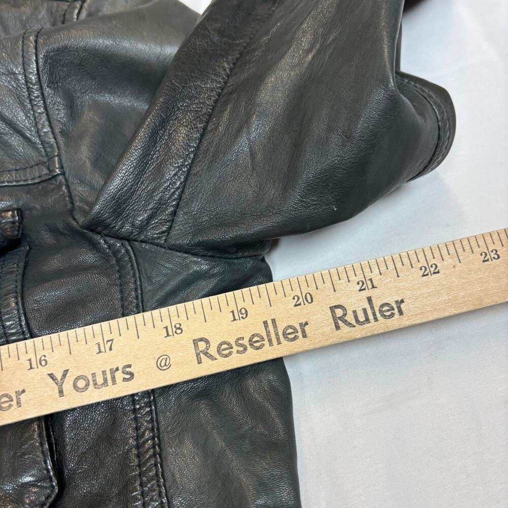 Allsaints Spitalfields Leather Section Shirt Jack… - image 5